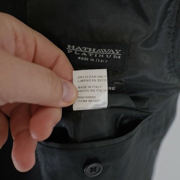 Hathaway Platinum 100% Pure Cashmere 3 Button Blazer 42R - Picture 11 of 14